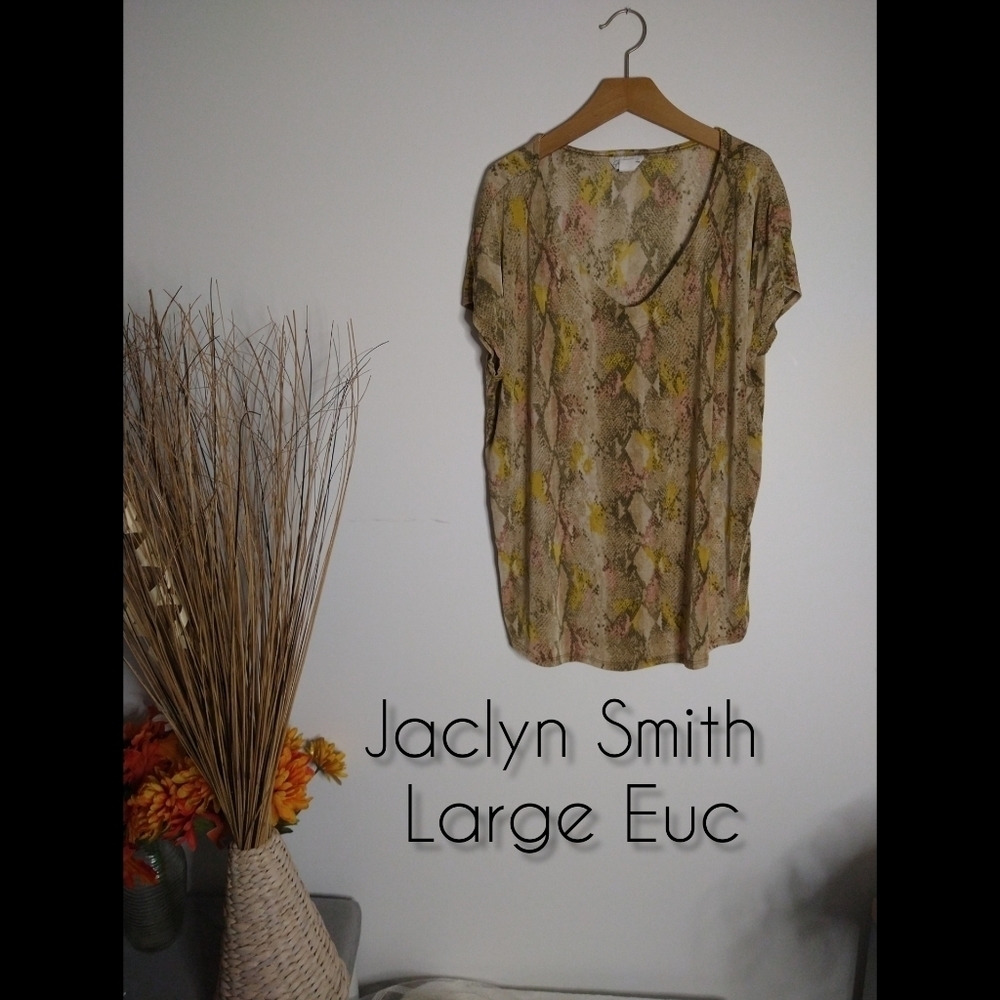 Jaclyn Smith Large Brown Snakeskin Top